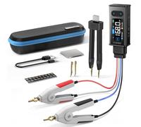 FNIRSI LCR-ST2 Medidor ESR LCR 100kHz con Pinzas, Función de Comparación&Ordenación Auto, Comprobador de Resistencias, Condensadores, Inductores, Diodos, Voltaje, Continuidad, Escaneo Banda Completa