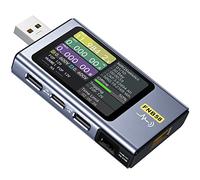 FNIRSI Probador USB 4-28V 7A LCD USB A&C Multímetro probador de corriente de voltaje con Bluetooth, detección de carga rápida, capacidad de disparo de medición de ondulación, PD2.0/PD3.0, QC2.0/QC3.0