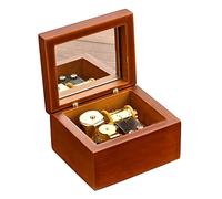 FnLy Caja de música de Madera con 18 Notas con Movimiento Chapado en Oro, Caja Musical con Tema de Padrino