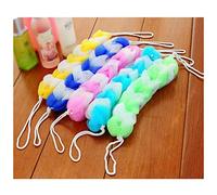FnnEmg Bolas De Baño LOOFAH BAQUETA BAQUETA Bañera de Bola Fresca Cinturón Toalla Scrubber Cleaning Malla de la Ducha Wash Sponge para Kit Bolas De Baño