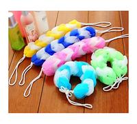 FnnEmg Bolas De Baño LOOFAH BAQUETA BAQUETA Bañera de Bola Fresca Cinturón Toalla Scrubber Cuerpo Limpieza de Malla Ducha Lavado Bañera Esponja Cepillo para Kit Bolas De Baño