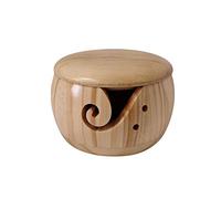 FNTMNO Cuenco de hilo de bambú con tapa extraíble, cuenco de hilo de madera en todas las ocasiones para madres y abuelas, 5.9 x 3.15 pulgadas