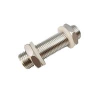 FNYUVNFAF 1/4" BSPP Male Full Thread 304 Stainless Steel Water Tank Nipple Pipe Fitting Connector Coupler (Length 60mm)