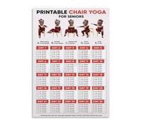 FNYUVNFAF 28-Day Senior Chair Yoga Guide, Gentle Daily Routine for Mobility & Balance, Educational Fitness Wall-Art for Home Decor, Large Print Framed,08x12inch(20x30cm)