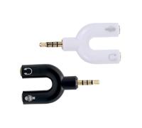 FNYUVNFAF 2pcs Jack Splitter Converter for Headphone Microphone Compact Stereo Cable for Phone Laptop Tablet Portable Wired Headset Splitter