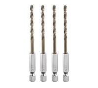 FNYUVNFAF 4pcs 2.8mm Twist Drill Bit M35 HSS Cobalt with Quick Change 1/4" Hex Shank Jobber Drill Bit for Metal FNYUVNFAF