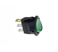 FNYUVNFAF 5PCS 12V LED Rocker Switch 20A 12V Push Button Switch Car Button Lights ON/Off Round Rocker Switch Boat (Color : Green)