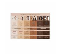 FNYUVNFAF 6 Skin Types Chart Metal Poster Skin Tone Scale Reference for Esthetician Makeup Artist Training Clinic School Wall-Art (8 X 12 in)