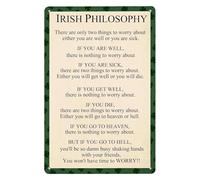 FNYUVNFAF Celtic Optimism Retro Metal Sign Vintage Tin Wall-Art Irish Pub Decor for St Patricks Day Bar Man Cave Gift 8 X 12 inch