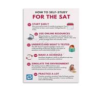 FNYUVNFAF Classroom Motivational Poster Self Study Success Plan Academic Goals Educational Wall-Art for Student or Teacher Decor 8x12 inch