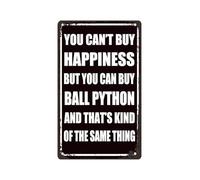 FNYUVNFAF Funny Snake Sign Ball Python Aluminum Tin Plaque Reptile Lover Wall Decor Humorous Pet Quote for Herp Room Office Man Cave Gift Idea 8 X 12 inch