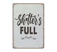FNYUVNFAF Humorous Metal Sign Funny Bathroom No Vacancy Vintage Tin Wall Decor for Restroom Kitchen Garden Farmhouse Home Cafe Poster 8 X 12 in