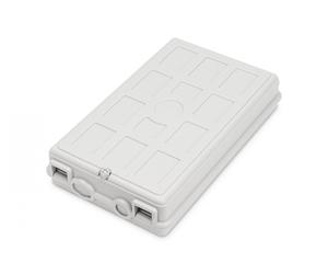 FO distribution box, outdoor, 8x SC SX/LC DX 53x148x243 mm