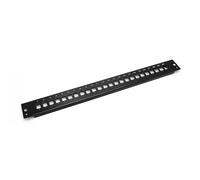 FO front plate for fiber optic panel (for DN-96200-BL-P) 24x LC duplex 1U, black