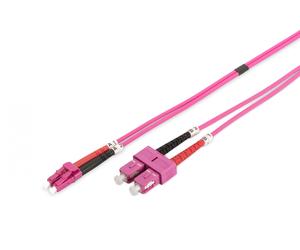 FO patch cord, duplex, LC to SC MM OM4 50/125 µ, 2 m