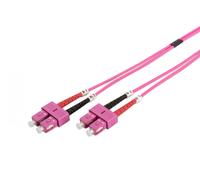 FO patch cord, duplex, SC to SC MM OM4 50/125 µ, 1 m