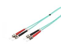 FO patch cord, duplex, ST to ST MM OM3 50/125 µ, 10m