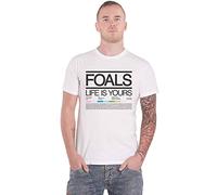 Foals - Camiseta Life Is Yours Lista de Canciones de Algodón para Adultos Unisex (S) (Blanco)