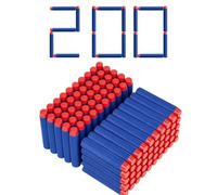 Foam Bullet Darts, 200 Piezas Balas Pistola Juguete 7.2cm Dardos Espuma Recarga, Compatible con Nerf N-Strike Elite Series Kid Toy Guns Blasters, Nerf Darts para Blaster (Azul)