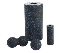 Foam Fascia Roller Juego de fitness Massaje de yoga Bolas de masaje de espuma de espuma hueca Kit 4pcs azul ..