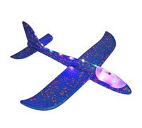 Foam Gliders Plane - 48cm Hand Launched Flying Aeroplanes | Manual Throwing Foam Plane with Three-Speed Flash & Stunt Function | Direct & Maneuverable (Double Hole)