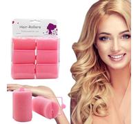 Foam Hair Rollers, Heatless Hair Curlers, Soft Sponge Curlers For Styling | Soft sponge hair rollers create curls and waves without heat, with flexible designs for home or salon styling and overnight u