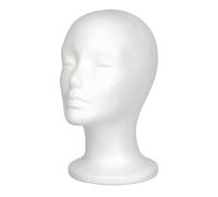 Foam Head Stand - Hair Accessories Display Stand, 10.83x6.3 inches Lightweight Wig Display Model Head, Mannequin Heads for Wigs, Hats, Headwear Styling and Storage, for Professionals, Stylists