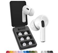 Foam Masters - Almohadillas de Espuma viscoelástica para AirPods Pro de 1ª y 2ª generación, 3 Pares, Nueva versión 4.0, Black Magic, cómodas, seguras, Mejor cancelación de Ruido, Almohadillas de