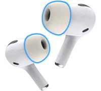 Foam Masters - Almohadillas de espuma viscoelástica para AirPods Pro de 3ª generación solamente, cómodas, seguras, mejor cancelación de ruido, versión 3.0, color blanco, mediano