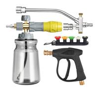 Foam Sprayer Car Wash, Snow Foaming Sprayer for Exterior Walls, Roofs, Driveways, Trucks, Floors, Sturdy Materials Wear Resistant Washer Tool, Easy Installation, 10x10x25cm