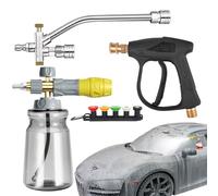 Foam Sprayer Car Wash, Snow Foaming Washer Tool, Wear-Resistant Exterior Cleaner, Easy Installation for Washing Walls, Roofs, Driveways, Trucks, and Floors, 3.94x3.94x9.84 Inches
