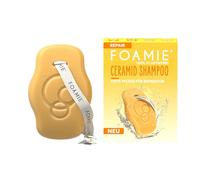 Foamie Champú reparador para cabello dañado con ceramida y aceite de Marula - Antiencrespamiento, cuidado del cabello, repara y protege, combina ciencia y naturaleza para un cabello sano, 80 g