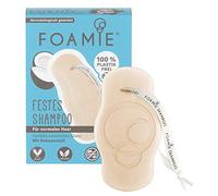 Foamie Champú sólido para cabello normal y rizos con aceite de coco, champú para el cabello para un brillo natural, 100% vegano, sin plástico, 80 g