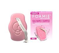 Foamie Champú sólido STRENGTH con niacinamida, volumen de champú para cabello fino y fino, niacina y extractos de arroz para una protección y fortalecimiento intensivos, 80 g