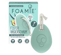 Foamie Espuma de Afeitar Sólida con Aloe Vera & Aceite de Aguacate - Protección Suave para Piel Sensible & Seca - Fórmula Cremosa & Nutritiva - Vegana, Sin Plástico & Dermatológicamente Testada, 60 g