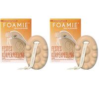 Foamie Gel de ducha fijo con huesos de albaricoque y manteca de karité, exfoliante de ducha para piel suave y aterciopelada, ducha fija 100% vegano, sin plástico, libre de silicona, 80 g