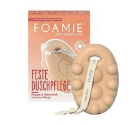 Foamie Gel de ducha sólido con papaya y leche de avena, efecto de masaje, 100% vegano, silicona de plástico y no probado en animales, para cuidados intensivos, 80 g