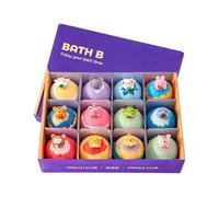 Foaming Bath Bombs - 12-Piece Fragrance Bath Bubbles, Cleansing Bubbles with Hidden Toys, Bathroom Set, Bathroom Accessories, Playful Relaxation for Girls Youth Mom Wife Grandma Home Travel