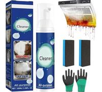Foaming Heavy Oil Stain Cleaning Spray,Multipurpose Rinse Free Foam Cleaner,Foam Cleaner All Purpose,for Cleaning Pots,Stoves,Pot Bottoms,Ventilators,Etc