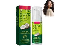 Foaming Mousse, Curl Defining Cream, Olive Oil Hair Hold Mousse, Aporta Brillo al Cabello, Styling Nutritivo e Hidratante, Efecto Duradero, Apta para Todo Tipo de Cabellos