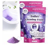 Foaming Toilet Bowl Cleaner Powder-Self-Activating Purple Foam Deep Clean, Removes Hard-Water Rings, Limescale & Stains, Minimal Scrub, Septic-Safe Multi-Surface Bathroom Cleaner, 100g/3.52oz(2pack)