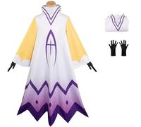 Foanja Adam Disfraz Hombre Cosplay Hazbin Hotel Ángel Enmascarado Adam Traje con Guantes y Gorro para Dress up Halloween Carnaval Cumpleaños Fiesta Mascarada Fancy Costume