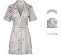 Foanja Enfermera Disfraz Mujer Cosplay Horror Game Silent Hill Alchemilla Hospital Nurse Traje Vestido con Cinturón Gorro Set para Fancy Dress Up Halloween Carnaval Fiesta Mascarada Costume