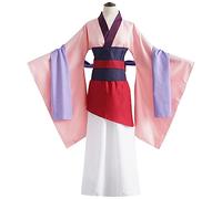 Foanja Mulan Disfraz Mujer Cosplay Hua Mulan Hanfu Vestido y Chales para Adulto Dress up Halloween Carnaval Fiesta Cumpleaños Mascarada Costume Talla 150-170cm