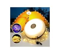 Fobekit Guirnalda Luces Exterior, 10M Cadena Luces Camping con 5 Modos luz, Duradera e Impermeable, Carga USB para Camping, Jardín, Decoración, Navidad.