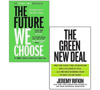 Foblit ltd El futuro que elegimos de Christiana Figueres, Tom Rivett-Carnac y [tapa dura The Green New Deal de Jeremy Rifkin Juego de colección de 2 libros