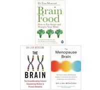 Foblit ltd Juego de 3 libros de la colección Dr. Lisa Mosconi (alimentos para el cerebro, el cerebro XX y el cerebro de la menopausia)