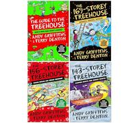 Foblit ltd Treehouse Series 11-14 Colección 4 Libros de Andy Griffiths (La guía de la casa del árbol, La casa del árbol de 169 Pisos, La casa del árbol de 156 Pisos y La casa del árbol de 143 Pisos)