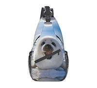 Foca Arpa Pintura Papel Pintado Hojas Tropicales Pájaro Bandolera Bandolera Pecho De Hombre Bandolera, Ligera, para Senderismo Y Viajes