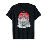 Foca Divertida con Gafas Rojas y Estilo Marino Camiseta